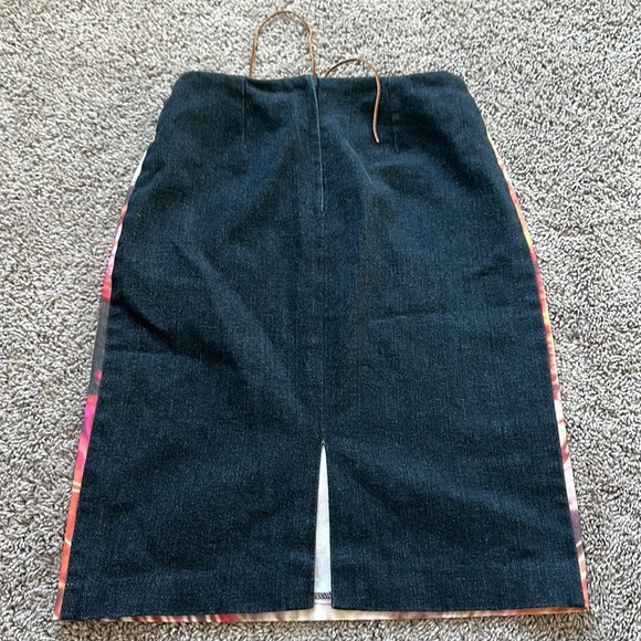 Y2K bratz lion animal midi denim skirt 90s 80s vintage fall all over print - Picture 4 of 5